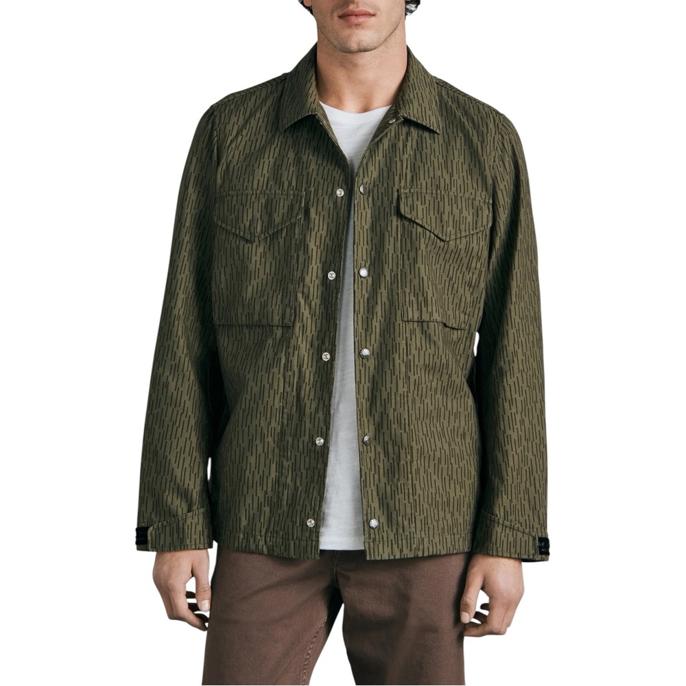 NWOT rag & bone Flight Print Jacket Green Camo XL